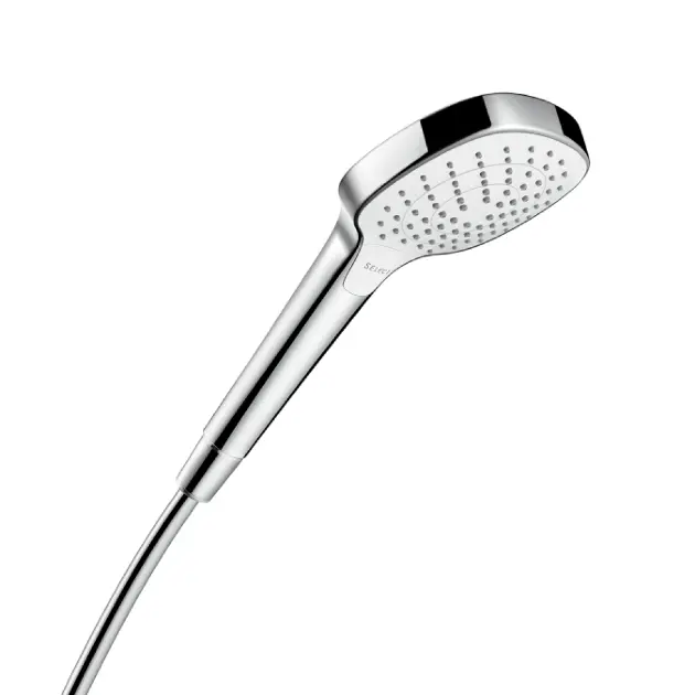 Hansgrohe Croma Select E - Duschkopf Vario, 3 Stahlen, weiß / verchromt 26812400