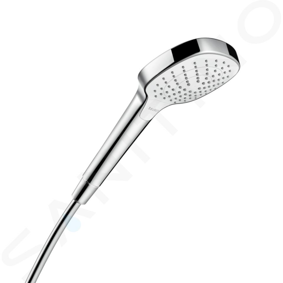 Hansgrohe Croma Select E - Sprchová hlavica Vario, 3 prúdy, EcoSmart, 9 l/min, biela/chróm 26813400