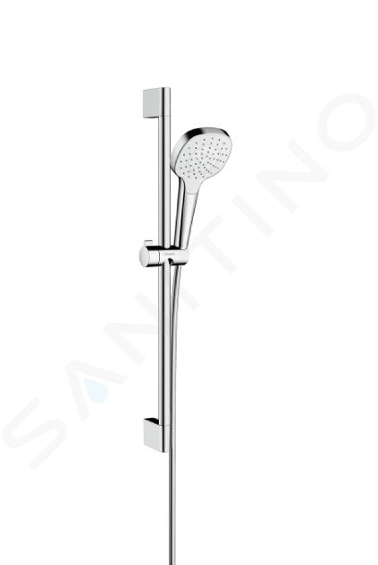 Hansgrohe Croma Select E - Set doccia EcoSmart 9 l/min 0,65 m, getto singolo, bianco/cromato 26585400