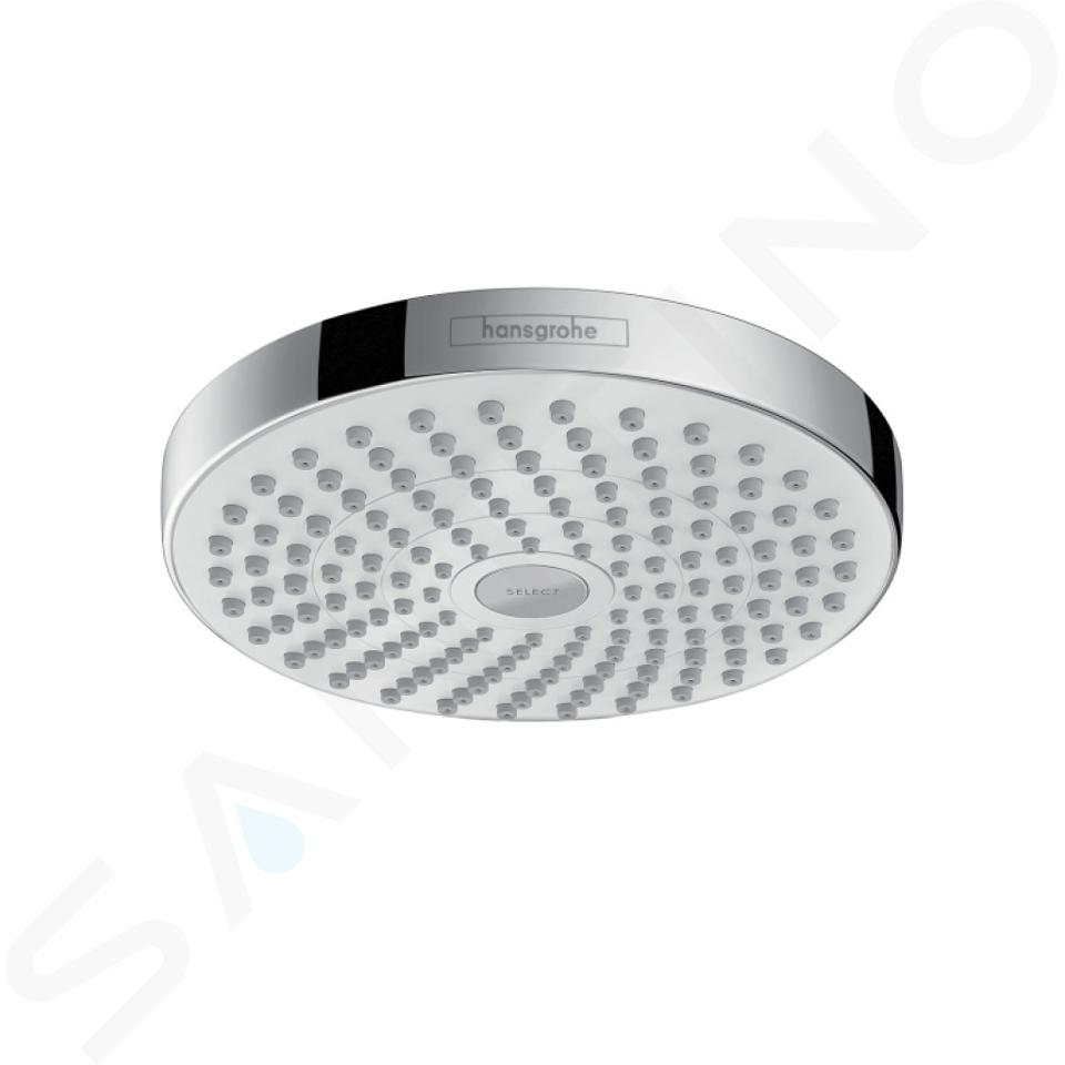 Hansgrohe Croma Select S - Hlavová sprcha 180, 2 proudy,  EcoSmart 9 l/min, bílá/chrom 26523400