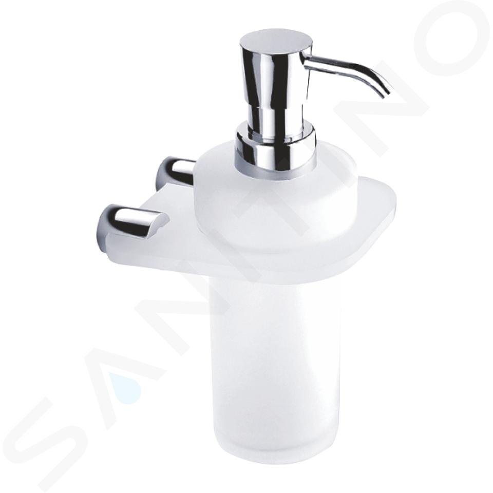 Nimco Bormo - Dosatore di sapone liquido, cromo/vetro smerigliato BR X3-31W-26