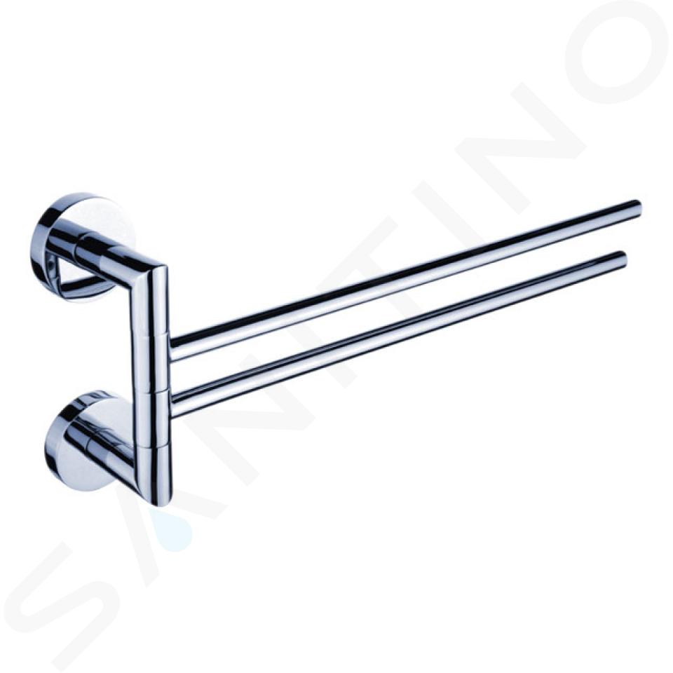 Nimco Unix - Suport dublu rotativ pentru prosoape, lungime 41 cm, crom UN 13096-26