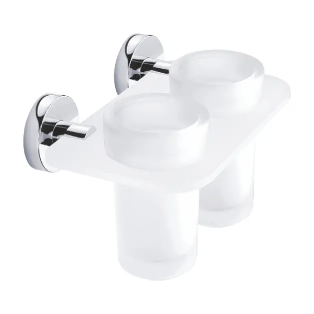 Nimco Unix - Suport dublu de sticlă, cromat UN X3-58DW-26