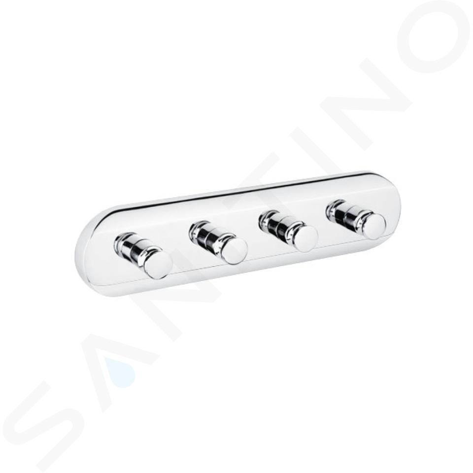 Nimco Accesorios de baño - Perchero con 4 ganchos, cromo UN 4054-4-26