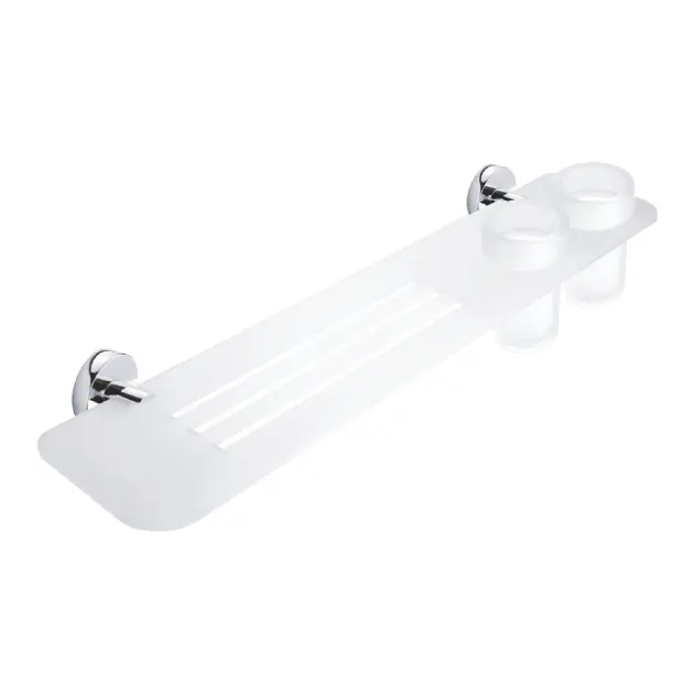 Nimco Unix - IXI raft cu găuri frezate 60 cm cu pahare, cromat UN X360-58DW-26