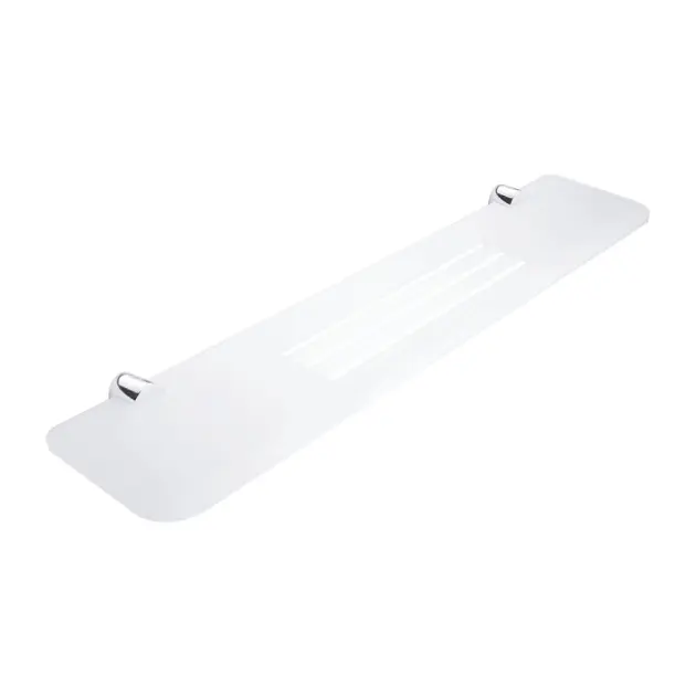 Levně Nimco Bormo - Polička s frézovanými otvory, délka 60 cm, matný plexiglass/chrom BR X360-26