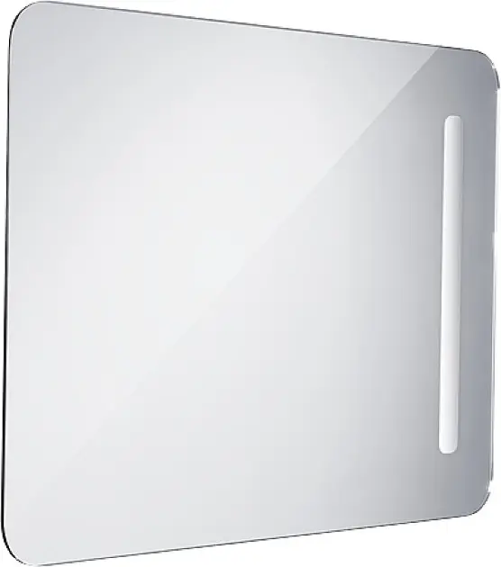 Nimco Zrcadla - Koupelnové podsvícené LED zrcadlo série 2000, 60x80 cm, hranaté, aluminium ZP 2002