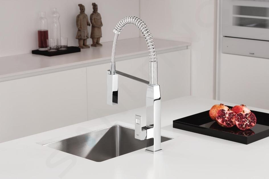 Grohe Eurocube - Miscelatore monocomando per lavello, cromato