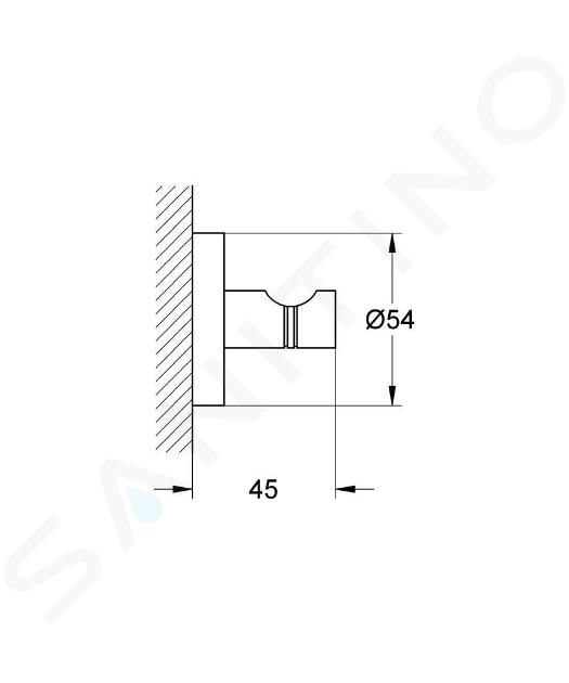 Grohe Essentials - Gancio per accappatoio, cromato 40364001