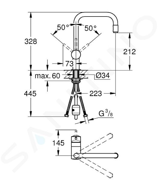 GROHE miscelatore monocomando lavello CUCINA 32067000 