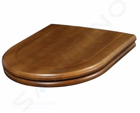 Villeroy & Boch Hommage - Asiento de inodoro con tapa, madera - asiento, bisagras de acero inoxidable 9926K100