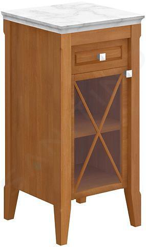 Villeroy & Boch Hommage - Armoire latérale, 440 mm × 850 mm × 425 mm, érable massif, teinte noyer - meuble, charnières à gauche 89641001