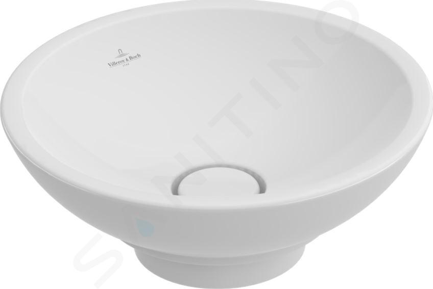 Villeroy & Boch Loop&Friends - Lavabo sobre encimera, diámetro 380 mm, con rebosadero, Ceramicplus, blanco 514800R1