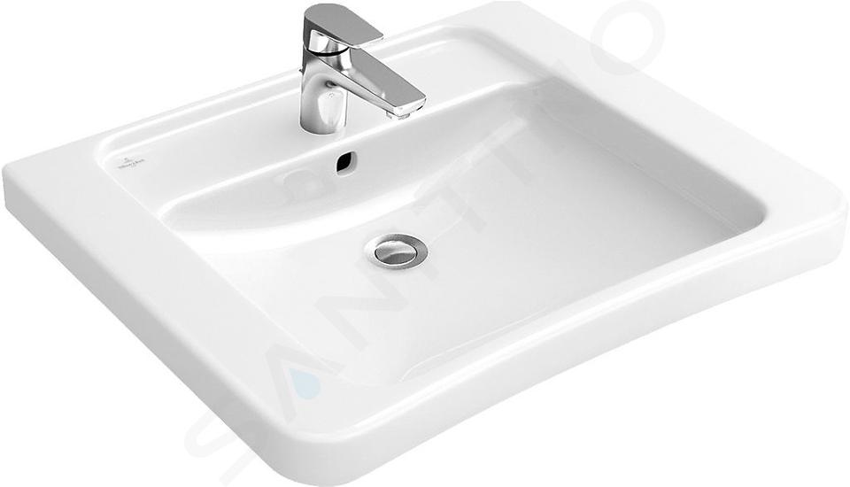 Villeroy & Boch ViCare - Umywalka Vita 65x55 cm z przelewem i otworem na baterię, kolor biały 51786701