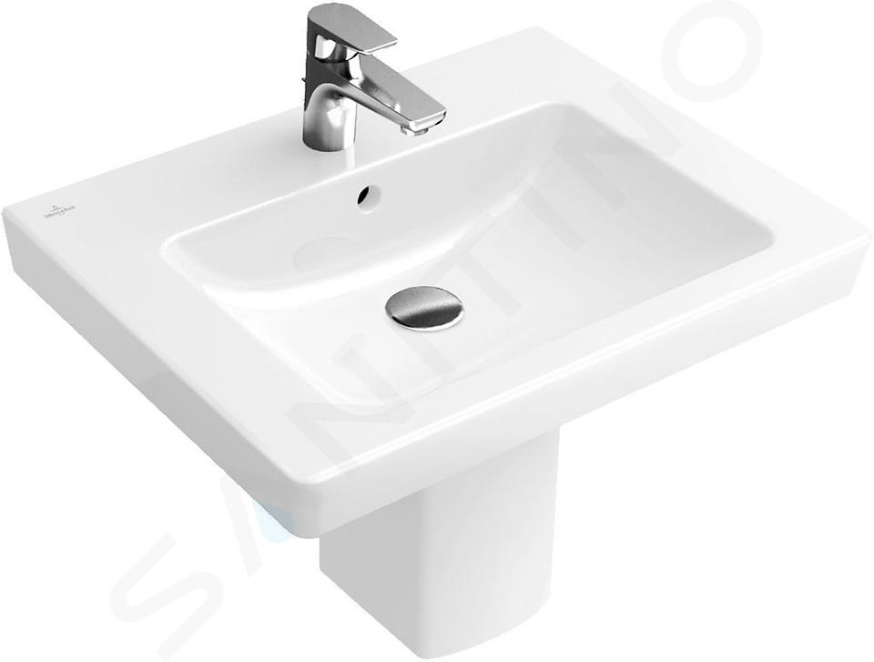 Villeroy & Boch Subway 2.0 - Lavabo con troppopieno, 650x470 mm, bianco alpino 71136501