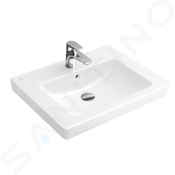 Villeroy & Boch Subway 2.0 - Lavabo avec trop-plein, 650x470 mm, avec CeramicPlus, blanc alpin 711365R1