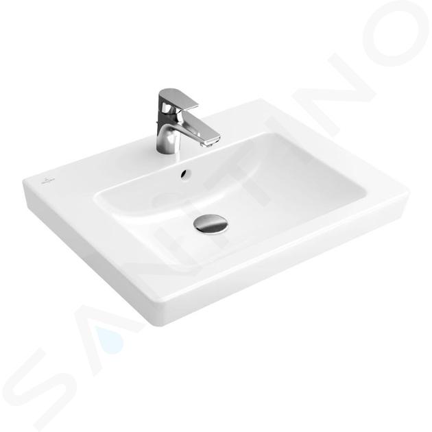 Villeroy & Boch Subway 2.0 - Lavabo con rebosadero, 60x47 cm, blanco alpino 7113F001