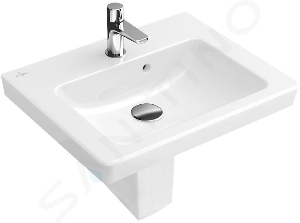 Villeroy & Boch Subway 2.0 - Lave-mains avec trop-plein, 500x400 mm, blanc alpin 73155001