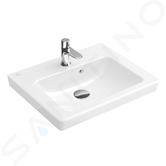 Villeroy & Boch Subway 2.0 - Umywalka 50x40 cm, z przelewem i otworem na baterię, Ceramicplus, biała 731550R1