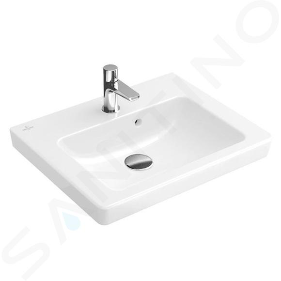 Villeroy & Boch Subway 2.0 - Lavoar pentru mobilier 500x400 mm, cu preaplin și orificiu pentru baterie, alb 7315F001