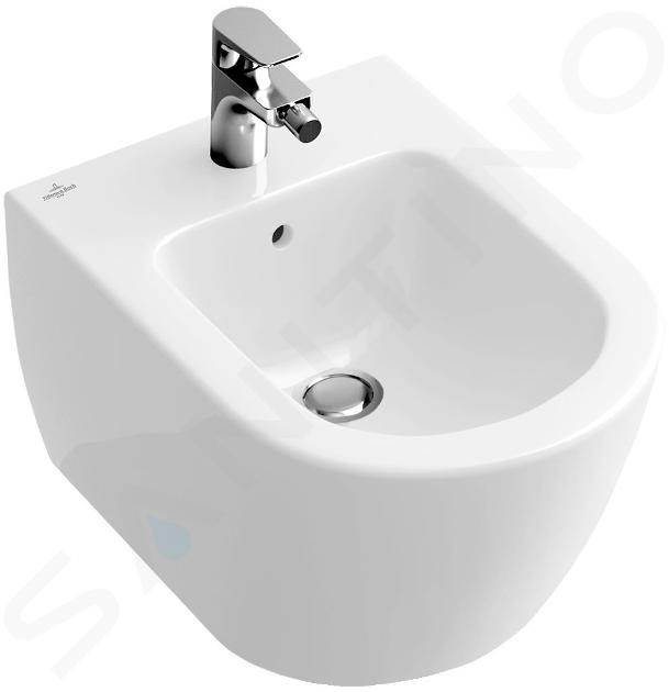 Villeroy & Boch Subway 2.0 - Závesný bidet s prepadom, 375x565 mm, alpská biela 54000001