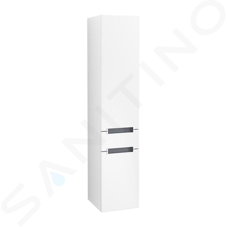 Villeroy & Boch Subway 2.0 - Hoge badkamerkast, 1650x370x350 mm, mat wit A70700MS