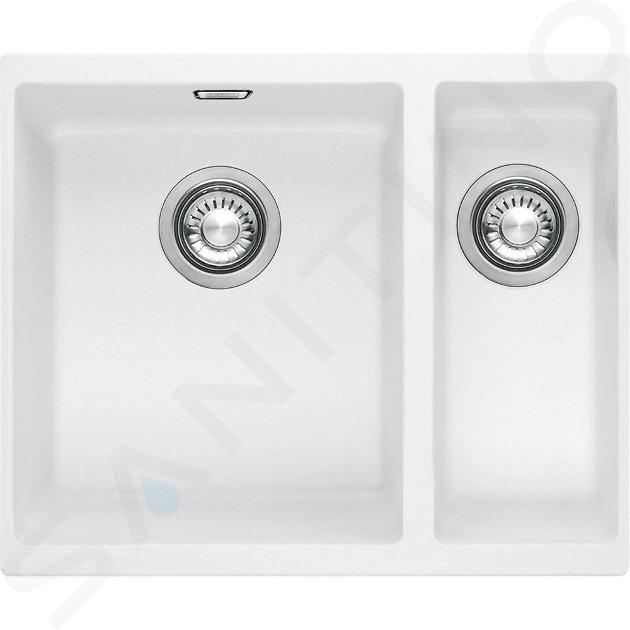 Franke Sirius - SID 160/2 tectonite spoelbak, 56x44 cm, wit 125.0363.803