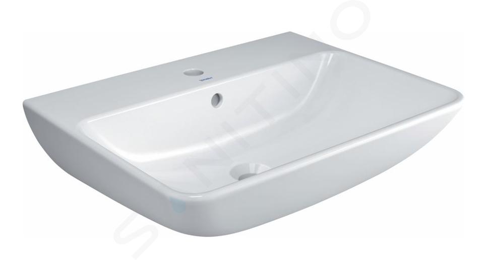 Duravit ME by Starck - Umywalka 60x46 cm, z przelewem, z otworem na baterię, biała 2335600000