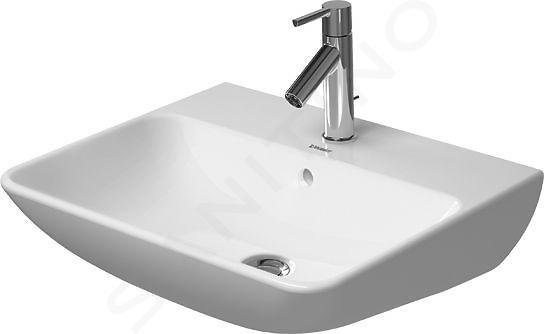 Duravit ME by Starck - Lavabo 550x440 mm, con 1 foro per miscelatore, bianco alpino 2335550000