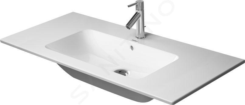 Duravit ME by Starck - Möbelwaschtisch 1030x490 mm, mit 1 Hahnloch, Alpinweiß 2336100000