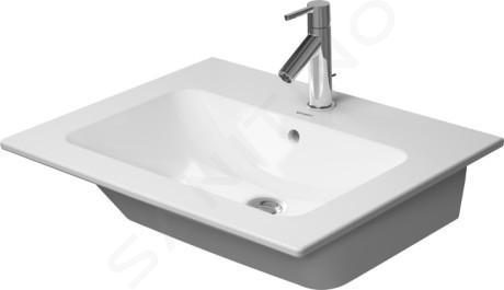 Duravit ME by Starck - Meuble-lavabo 630x490 mm, avec un trou pour robinet, blanc alpin 2336630000