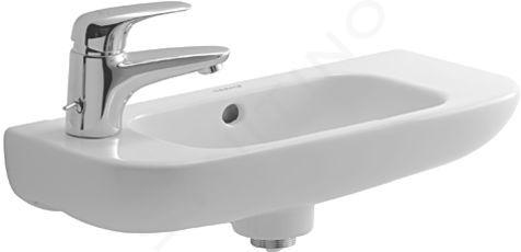 Duravit D-Code - Handwaschbecken 500x220 mm, mit 1 Hahnloch links, weiß 07065000092