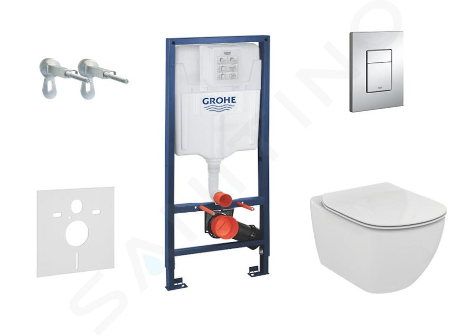 Grohe Rapid SL - Set per WC sospesi + vaso e copriwater Ideal Standard Tesi 38528SET-KF