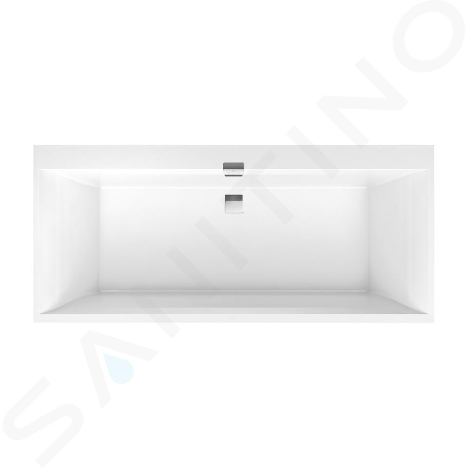 Villeroy & Boch Squaro Edge 12 - Vana 1800x800x450 mm, Quaryl, bílá UBQ180SQE2DV-01