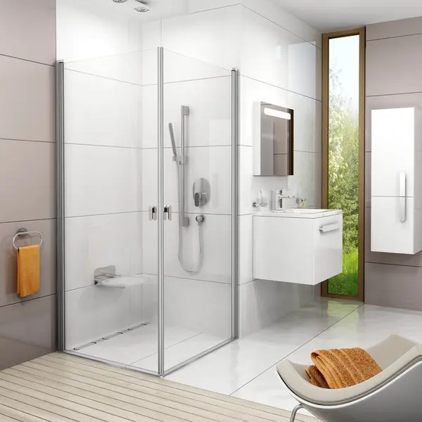 Levně Ravak Chrome - Sprchové dveře CRV1-80, 78-80 cm, lesklý hliník/čiré sklo 1QV40C01Z1
