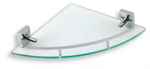 Novaservis Metalia 12 - Rohová polička se zábradlím, chrom 0258,0