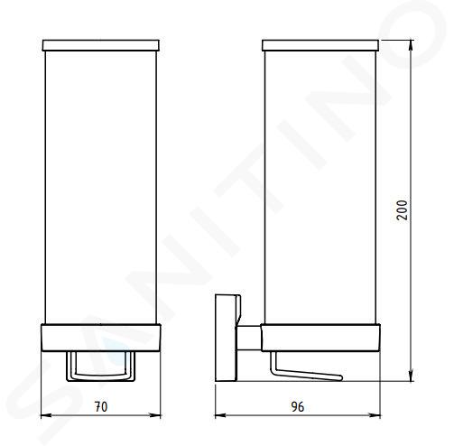 Novaservis Metalia 2 - Dispensador de discos desmaquillantes, vidrio/cromo  6282,0