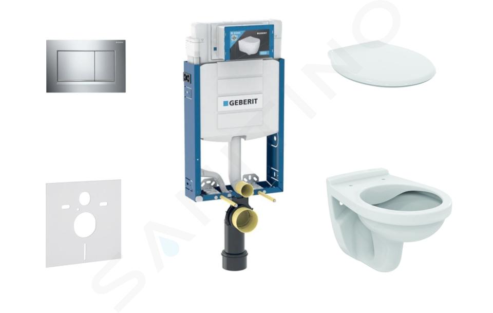 Geberit Kombifix - Installationsset ür Wand-WC Alpha mit WC-Sitz, mit Betätigungsplatte SIGMA30, chrom 110.302.00.5 NR6