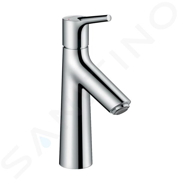 Hansgrohe Talis S - Miscelatore monocomando 100 LowFlow per lavabo 3,5 l/min con sistema di scarico a tirante, cromato 72024000