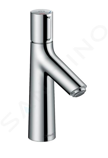 Hansgrohe Talis Select S - Waschtischarmatur 100, mit Ablaufgarnitur mit Zugstangen, Knopfdruck Bedienung, verchromt 72042000