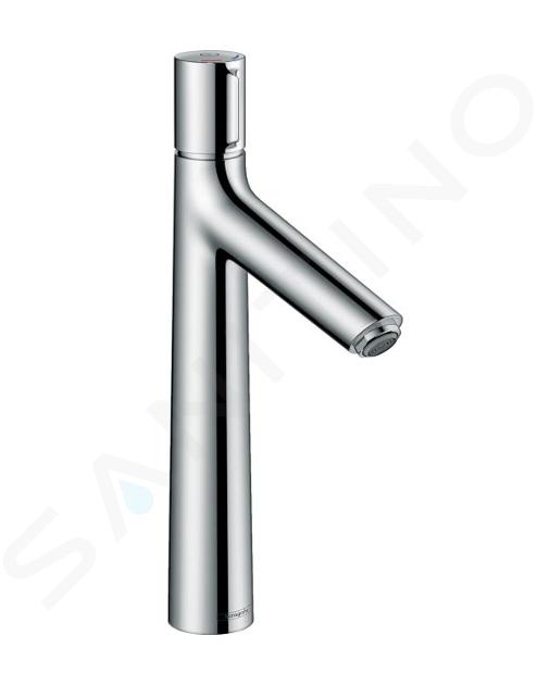 Hansgrohe Talis Select S - Waschtischarmatur 190, mit Ablaufgarnitur mit Zugstangen, Knopfdruck Bedienung, verchromt 72044000