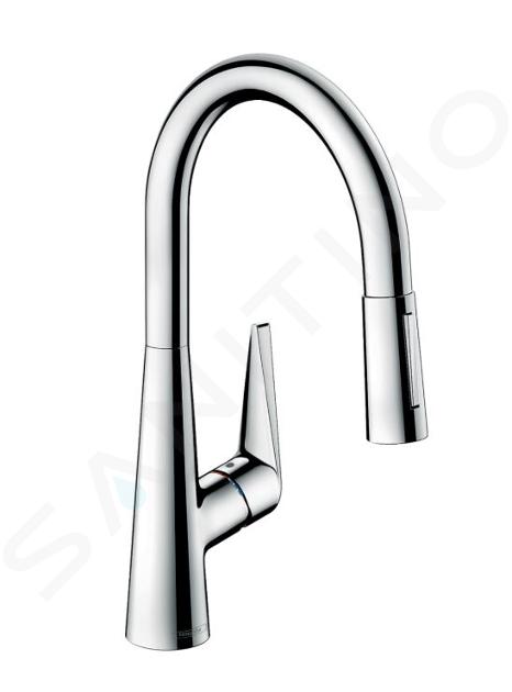 Hansgrohe Talis M51 - Grifo monomando de fregadero 200 con ducha extraíble, cromo 72813000