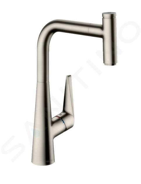 Hansgrohe Talis Select M51 - Miscelatore monocomando 300 per lavello con erogatore estraibile, simil inox 72821800