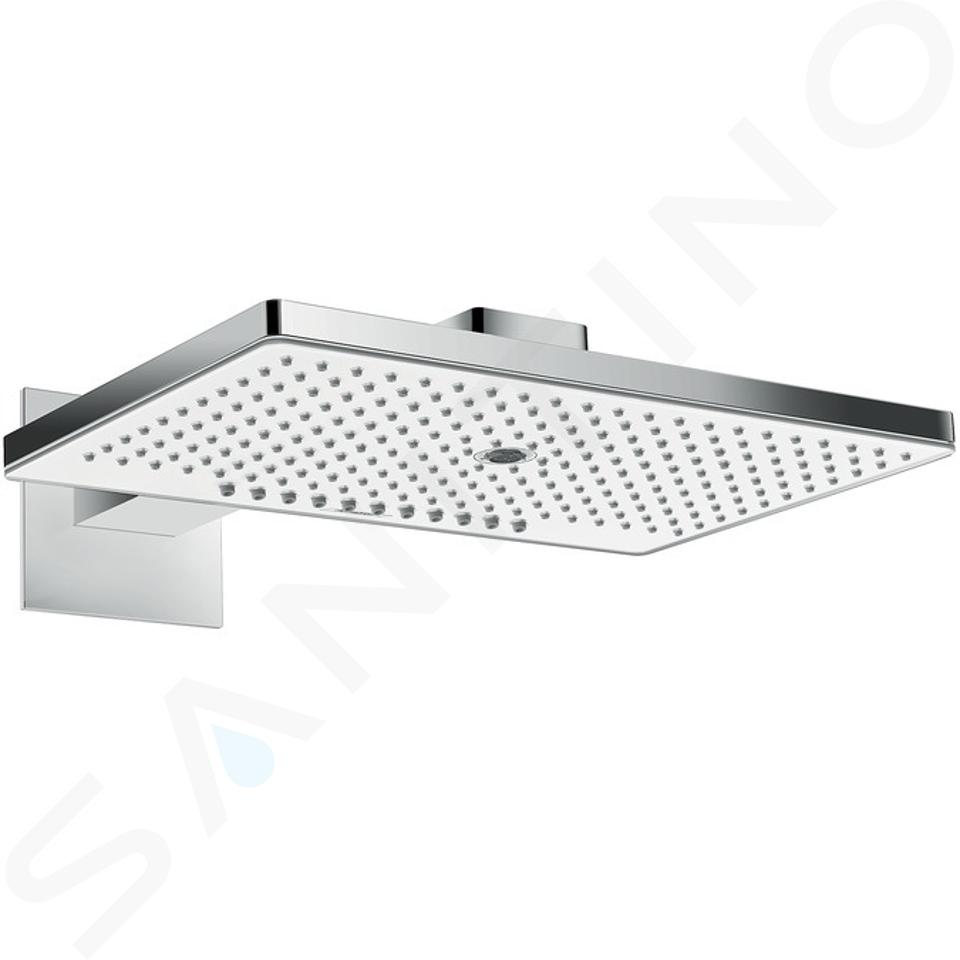 Hansgrohe Rainmaker Select - Deszczownica 460, 3 strumienie, Ecosmart 9 l/min, ramię prysznica 46 cm, biały/chrom 24017400