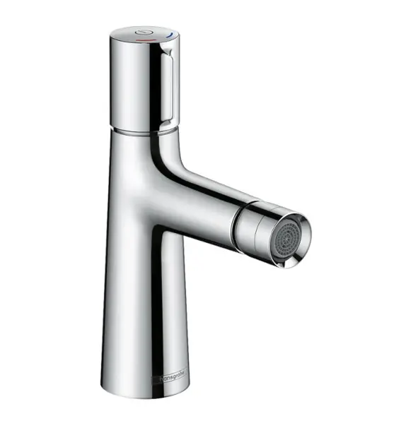 Hansgrohe Talis Select S - Bidetarmatur mit Ablaufgarnitur mit Zugstangen, Knopfdruck Bedienung, verchromt 72202000