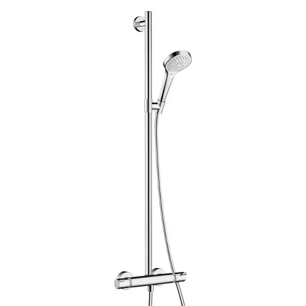 Levně Hansgrohe Croma Select S - Sprchový set SemiPipe Multi s termostatem, bílá/chrom 27247400