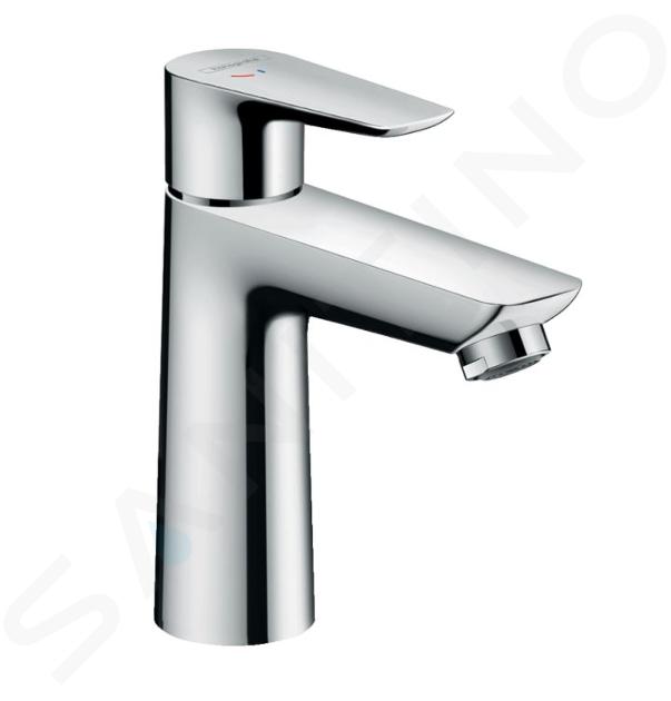 Hansgrohe Talis E - Miscelatore monocomando 110 CoolStart per lavabo, con sistema di scarico a tirante, cromato 71713000