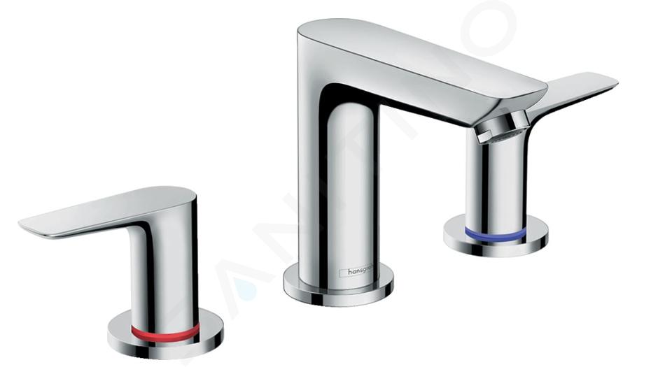 Hansgrohe Talis E - Trzyotworowa bateria umywalkowa z wylewką, chrom 71733000