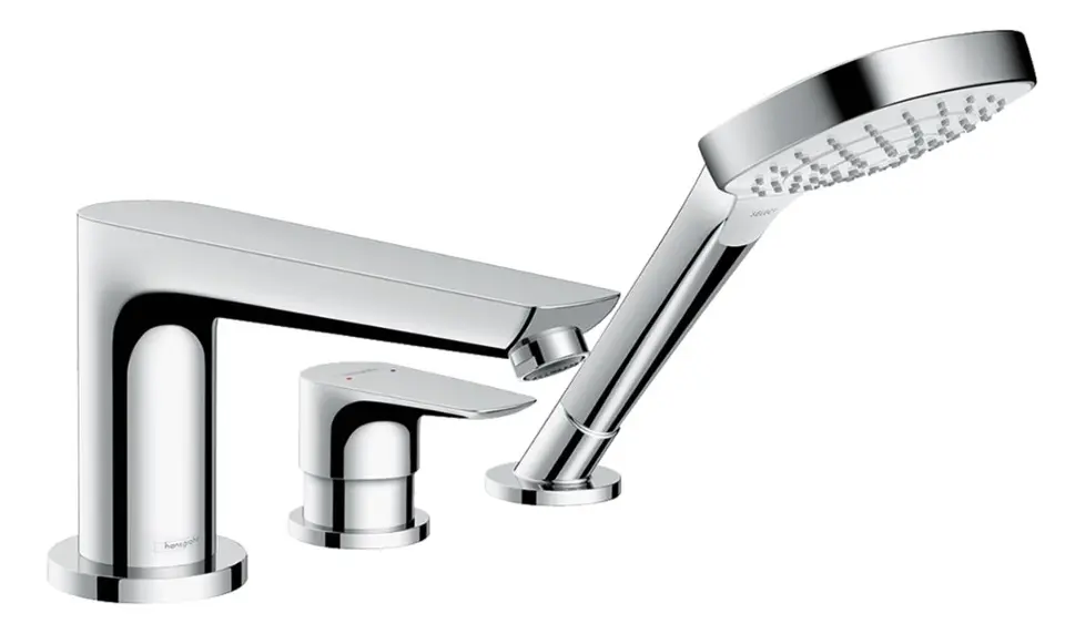 Hansgrohe Talis E - Grifo de 3 orificios para bañera, cromo 71730000