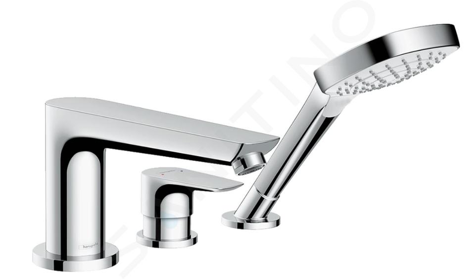 Hansgrohe Talis E - Badewannenarmatur für Wannenrand, 3-Loch-Montage, Chrom 71731000